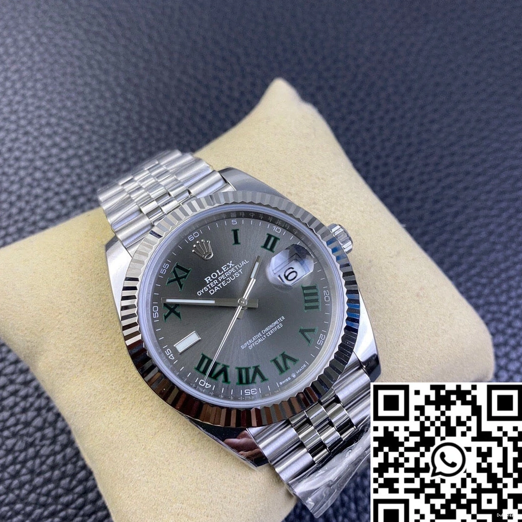 M126334-0022 Clean Dial Grey Rolex Datejust Factory 0901
